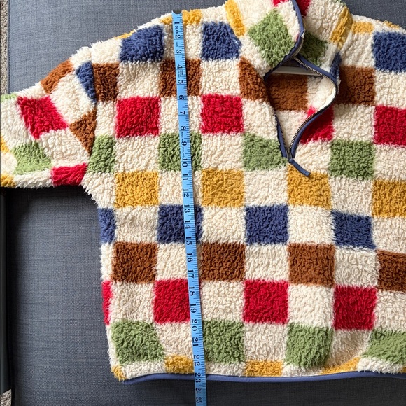 The Great + Eddie Bauer Colorful Checkered Sherpa Pullover - Picture 7 of 7